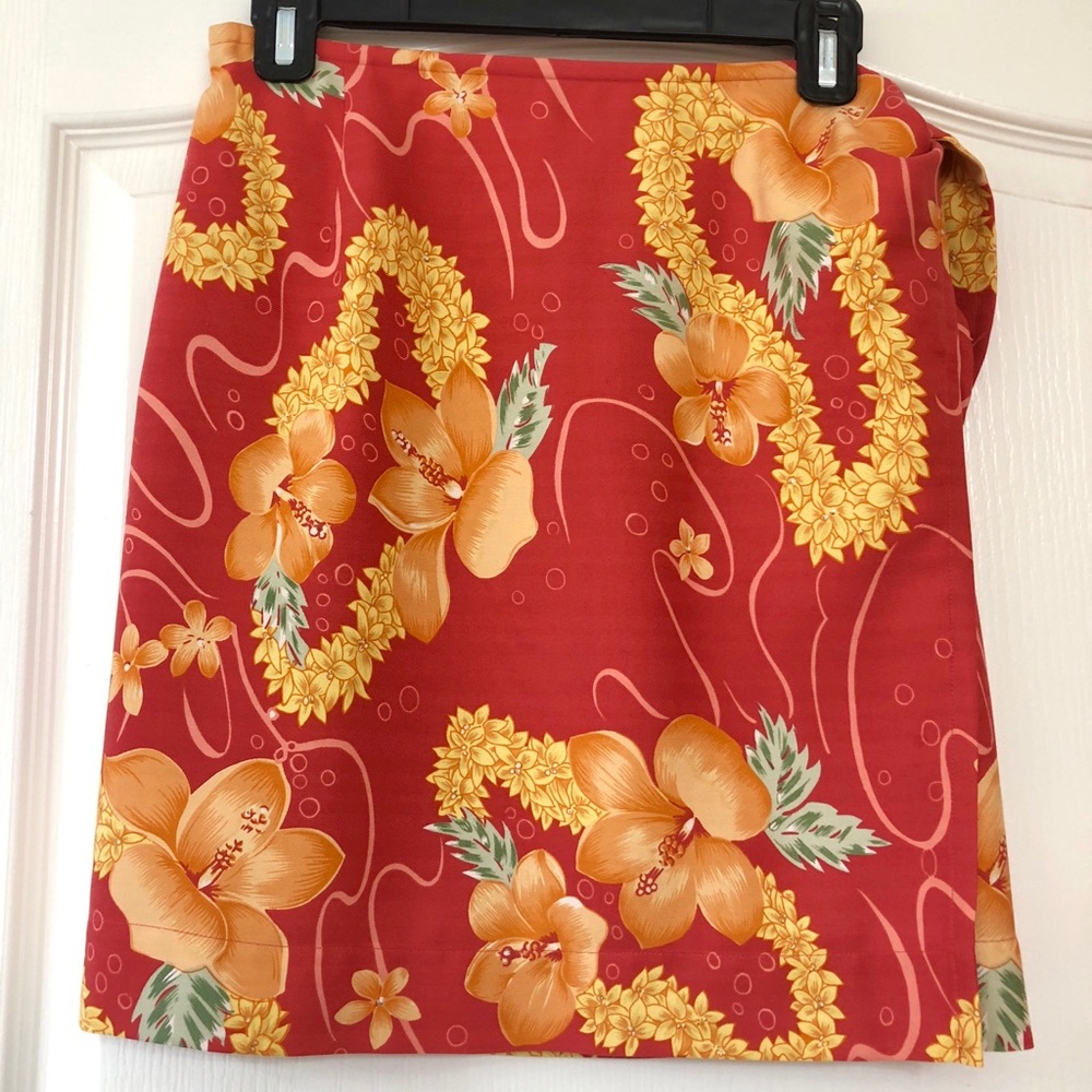 Tommy Bahama Floral Silk Wrap Skirt